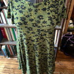 LuLaRoe green daisy travelcore XXS Carly Swing Dress Photo 0