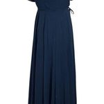 Jenny Yoo  Collection Faye Maxi Dress Long Gown Bridesmaid Chiffon Navy 0 New Photo 5