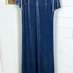 Revelry Reese Velvet Dress Indie Blue Size Large V Photo 0