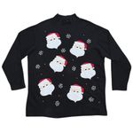 Bechamel Vintage Santa Shirt Dress Tunic Top Christmas Holiday L Large Red Photo 0