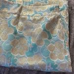 Antonio Melani Antonio Melanie Metallic Pencil Skirt Women’s Size 0 Teal Gold Floral Brocade Photo 6