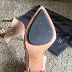 L.A.M.B. Bow strap suede leather Beige heeled pump with dust bag Photo 13