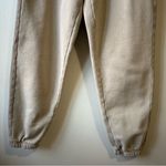 Aritzia TNA Cozy AF Sweat Fleece Acid Tan Ribbed Pocket Jogger Sweatpants Sz S Photo 2