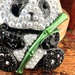 Panda Brooch with Crystals & Faux Pearls Photo 7