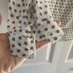 Massimo Dutti  Womens 4 White V Neck Top Medallion Print Corpcore Subtle Photo 6