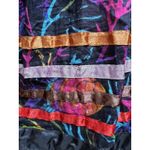 TravelSmith Swing Maxi Skirt Crinkle Cotton Tiered Peasant Colorful Boho Sz PL Black Photo 6
