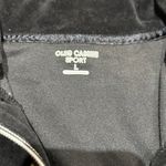 Oleg Cassini Vintage  Sport Black Velour Quarter-Zip Photo 4