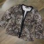 Alex Marie Leopard Animal Print Cardigan Button Up Photo 0