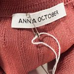 NWT ANNA OCTOBER Terracotta Knit Polo Cropped Top XL Red Photo 5