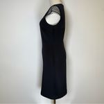 Guess  Los Angeles Navy Cap Sleeve Lace Illusion Sheath Dress Women’s Size 4 Photo 4