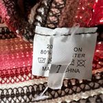 None Crochet Knit Tank Top Womens L Pink Brown Cropped Boho Cottagecore 70s Retro Photo 4