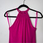 Ralph Lauren Lauren  Hot Pink Stretch Scuba Halter Keyhole Neck Dress XS Petite Photo 2
