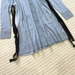 NWOT $650 Maison Margiela Women's Side Bow Wool Blend Cardigan Sweater Sz L MM6 Blue Size L Photo 4