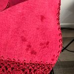 Vintage Red Suede Crochet Fringe Jacket Boho Western Bohemian Festival Size M Photo 7