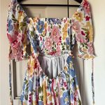 En Saison Constantia Smocked Mini Dress Floral Size S Pink White Photo 6