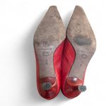 Donald Pliner VINTAGE Y2K  RED ZIPPER‎ CHARM PUMPS HEELS SIZE 7. Photo 7