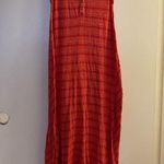 Soft Surroundings  Womens Long Maxi Tank Dress S M Orange Knit Stripes Striped Photo 0