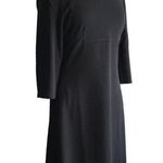 NWT Homeyee Black Knit 3/4 Sleeve Fit & Flare Conservative Dress Pockets XL … Photo 4