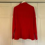 Chelsea & Theodore red ribbed oversized funnel neck sweater large Photo 6