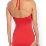 Apt. 9  Red Halter Neck Braided One-Piece Swimsuit Photo 38