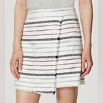 Loft Ann Taylor  wrap skirt w/ blue and purple stripes and frayed edges Photo 0