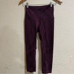 Lululemon  Wunder Under Leggings maroon Geometric Cropped high rise Photo 0