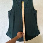 Calvin Klein Jeans Calvin Klein Dark Green Emerald Sleeveless Blouse Photo 3