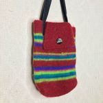 Leather & Wool‎ Sweater Purse Red Photo 2