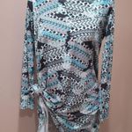 Karen Kane  green patterned long sleeve flowy tunic dress Photo 0