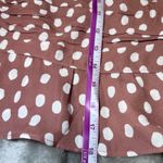 Abercrombie & Fitch  Ruched Polka Dot Ruffle Mini Skirt Womens Medium Beige/Pink Photo 9