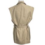 LVIR LA Project Belted Vest Small Tan Linen Blend Sleeveless Layering Modern Photo 4