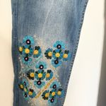 Desigual  women's Ethnic stretch jeans floral Y2K 2000 embroidery boho hippie Photo 1