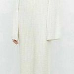 Toteme Cable wool blend Knit Midi Dress Small White Photo 0