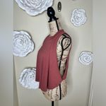 Free People Carolina Ribbed Tank Top in Dusty Rosewood with Open Back Sz M Photo 7