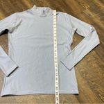 Under Armour  Shirt Womens Large Light Blue Gray Fitted ColdGear Mock Neck Ski Photo 2
