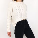 American Eagle AEO Cable-Knit Chenille Sweater | Size S Photo 3
