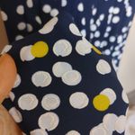 Shelby & Palmer  Size Medium M Textured Polka Dot Yellow Blue White Dress Photo 7