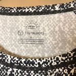 Talbots T by  Cool Slub Short Sleeve Active Tee Abstract Texture Black White S Photo 3