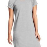 Athleta Heathered Gray Short Sleeve Sweatshirt Mini Dress Photo 0
