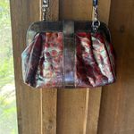 Donald J. Pliner gorgeous crossbody / clutch purse. Rare. Flawless. (W dust bag) Red Photo 10