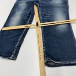 Silver Jeans Co Womens Size 18 Blue Aiko Mid Capri Dark Wash Distressed Denim Photo 9