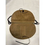 Prune Brown Suede Leather Crossbody Saddle Bag Boho Vintage Style Purse Photo 3