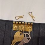 Prada Authentic Black Saffiano Leather Gold Key and Card Holder Photo 4