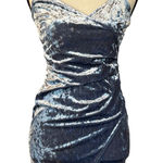 Charlotte Russe Crushed Velvet Asymmetrical Mini Dress | Size Medium Photo 0