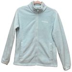 Columbia  Fleece Sweater Full Zip Size Youth 14/16 or Women’s XS Baby Blue Teal Photo 0