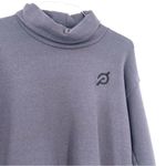 Peloton  Soft Gray Funnel Neck Pullover Sweatshirt Side Slit Sweater Photo 3