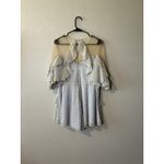 Acler Floral Ruffle Mesh Overlay Romper Size 6 Elegant Party Outfit Purple Photo 6