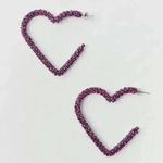 ZARA  heart pink rhinestone earrings Photo 0