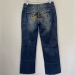 Akademiks Low Rise Boot Cut Jeans Embellished Lace Flap Pocket Women’s Size 28 Photo 2