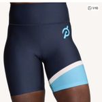 Peloton  Push Your Boundaries Color-block Bike Shorts Size Small Navy Blue Photo 1